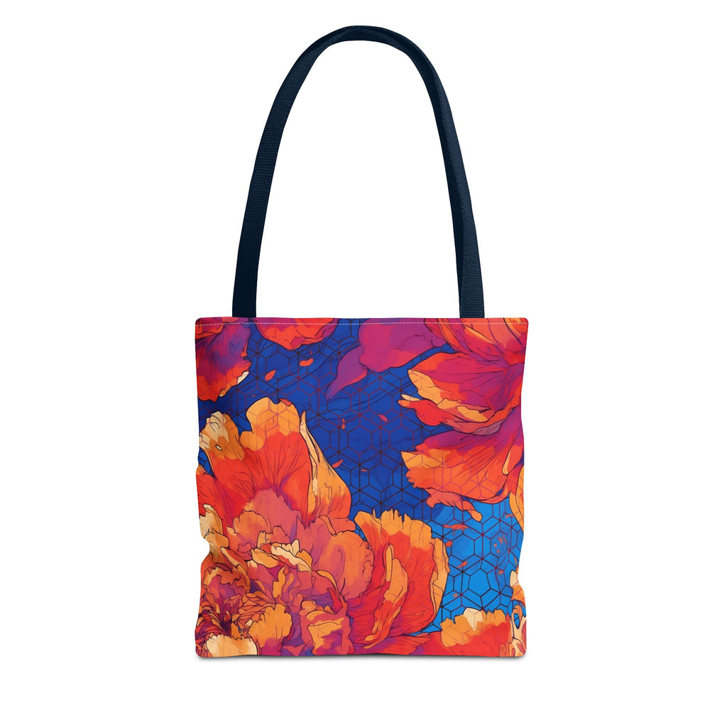 Floral Hex Flame Tote Bag