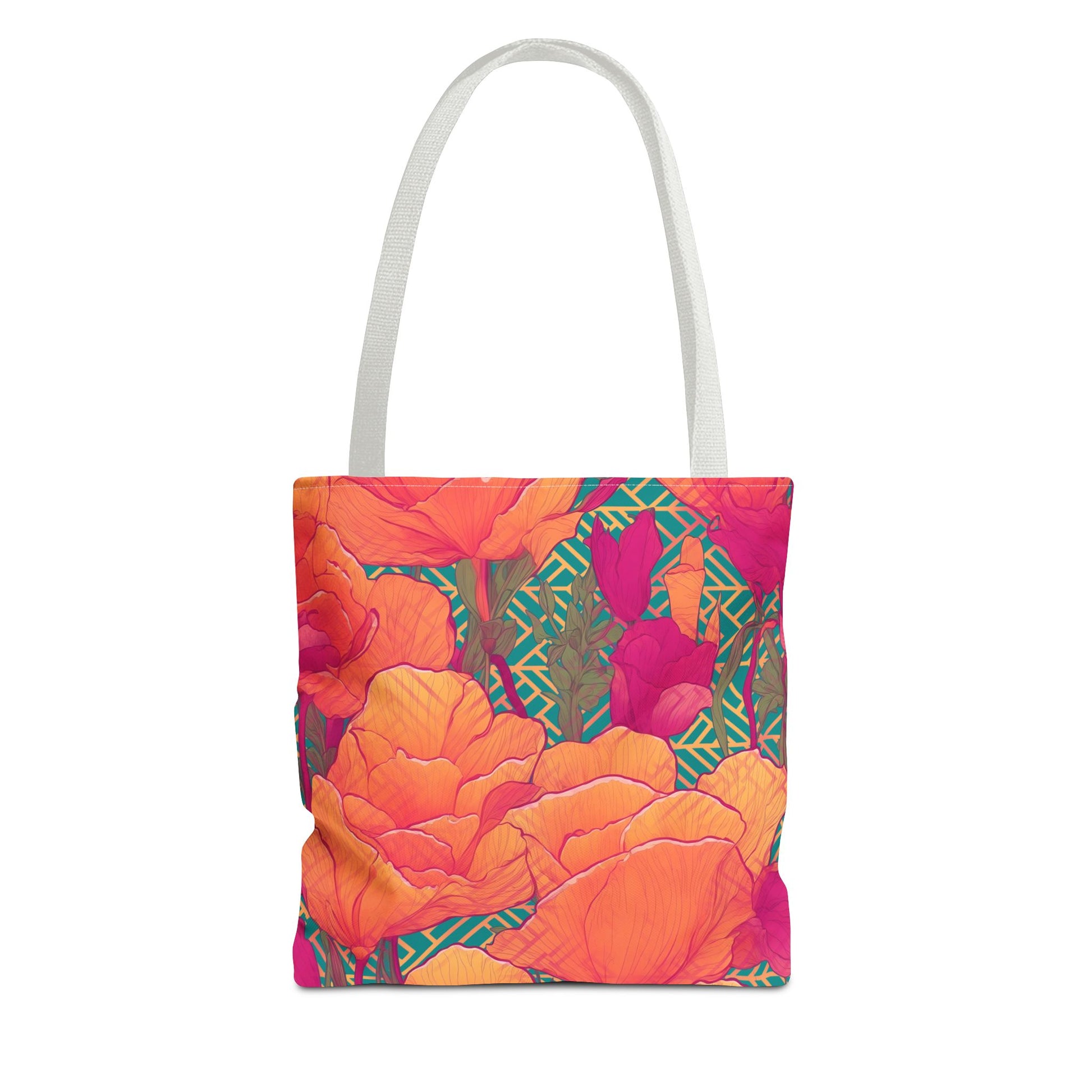 Golden Poppy Matrix Tote Bag
