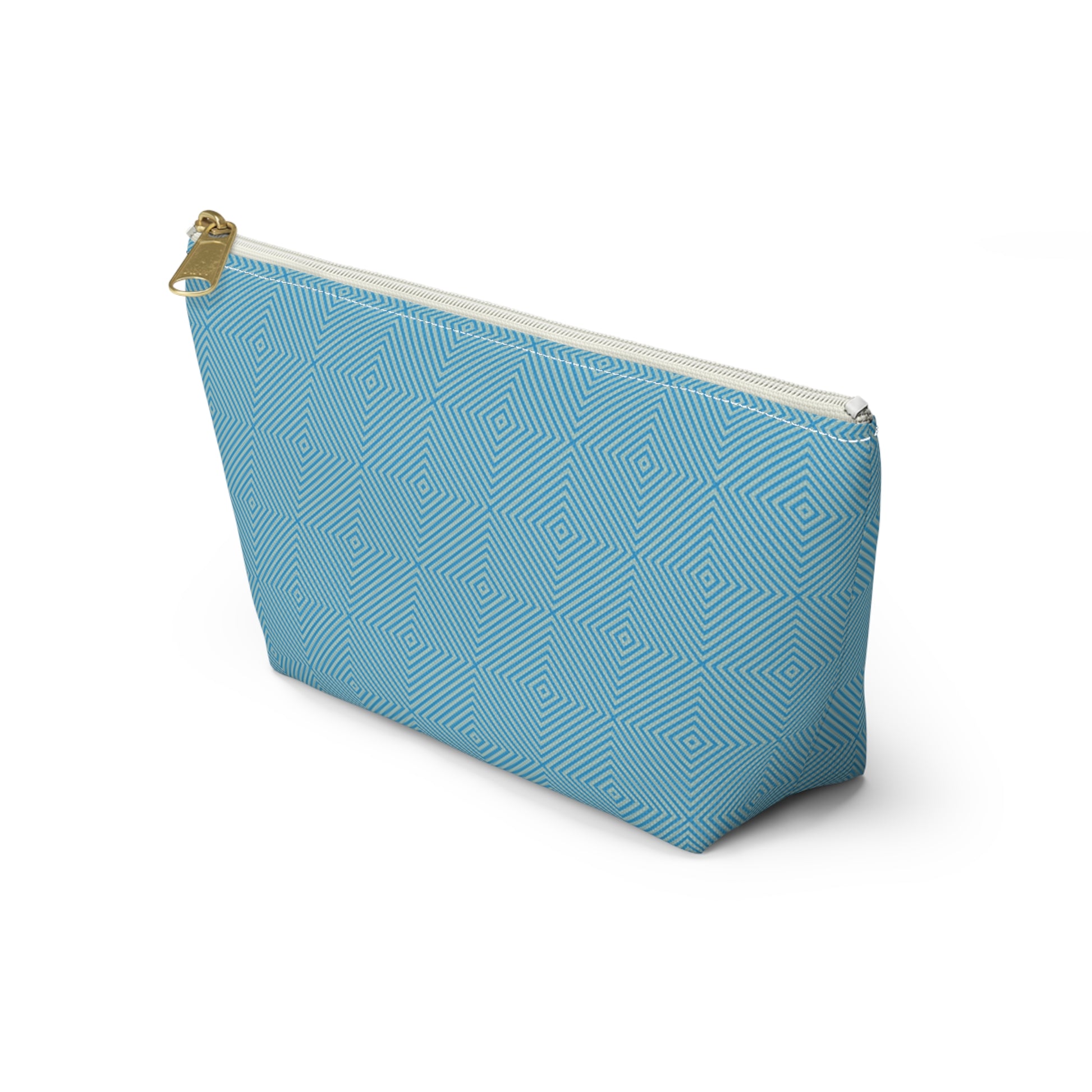 Hypnotic Bloom Geometric Background T-Bottom Makeup Bag