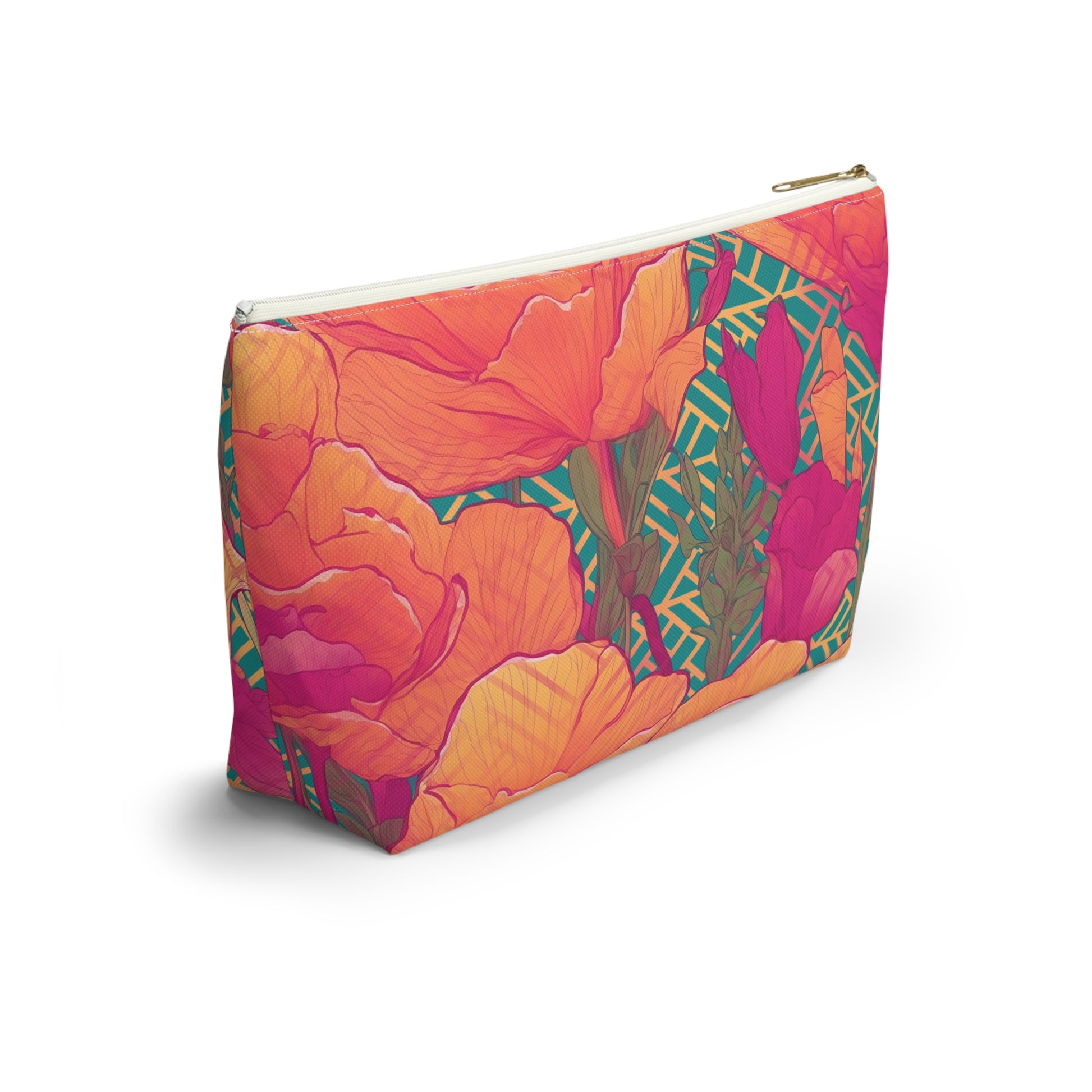 Golden Poppy Matrix T-Bottom Makeup Bag