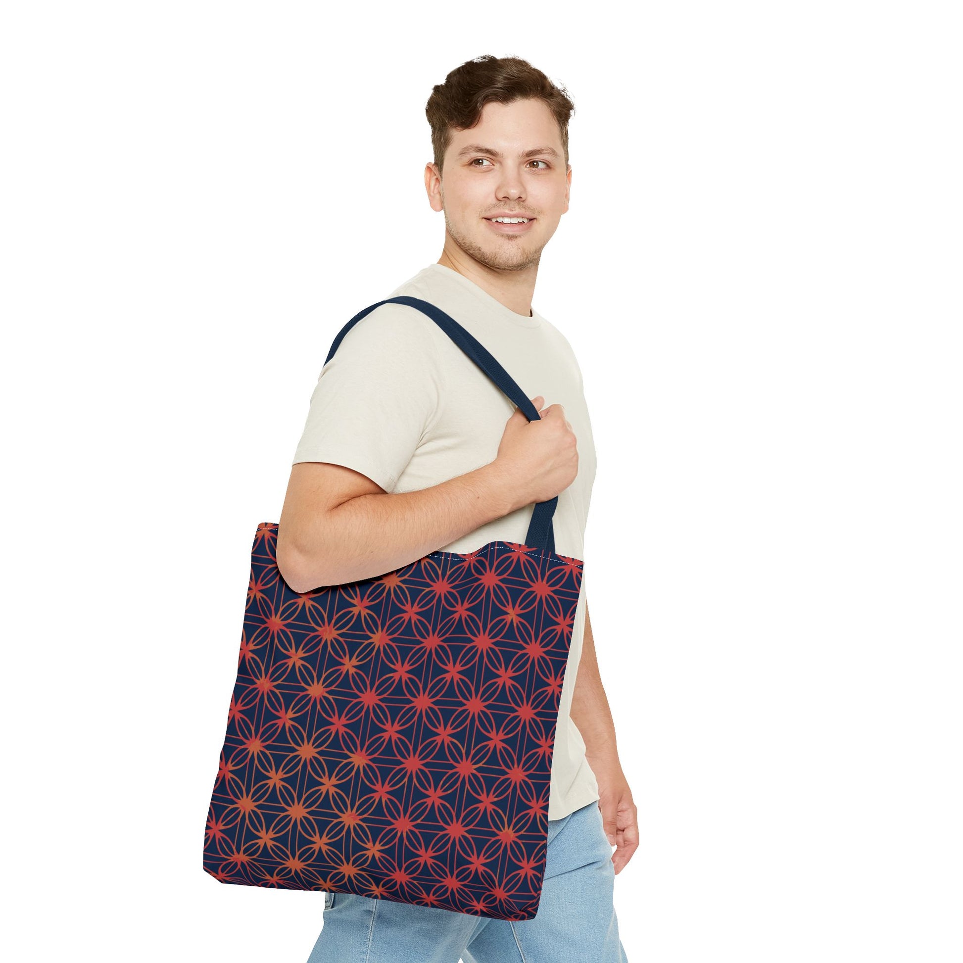 Lily of Life Geometric Background Tote Bag