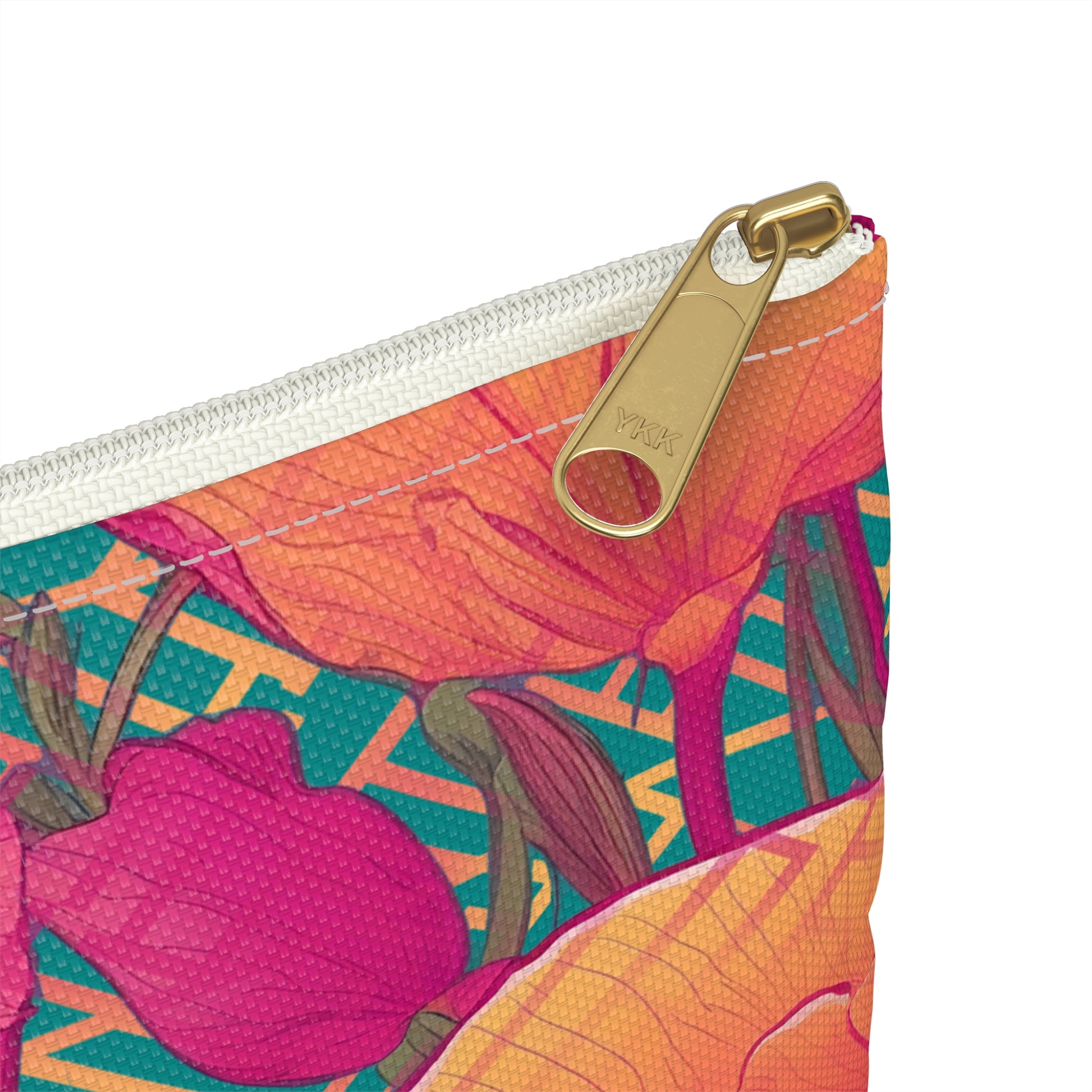 Golden Poppy Matrix Flat Accessory Pouch