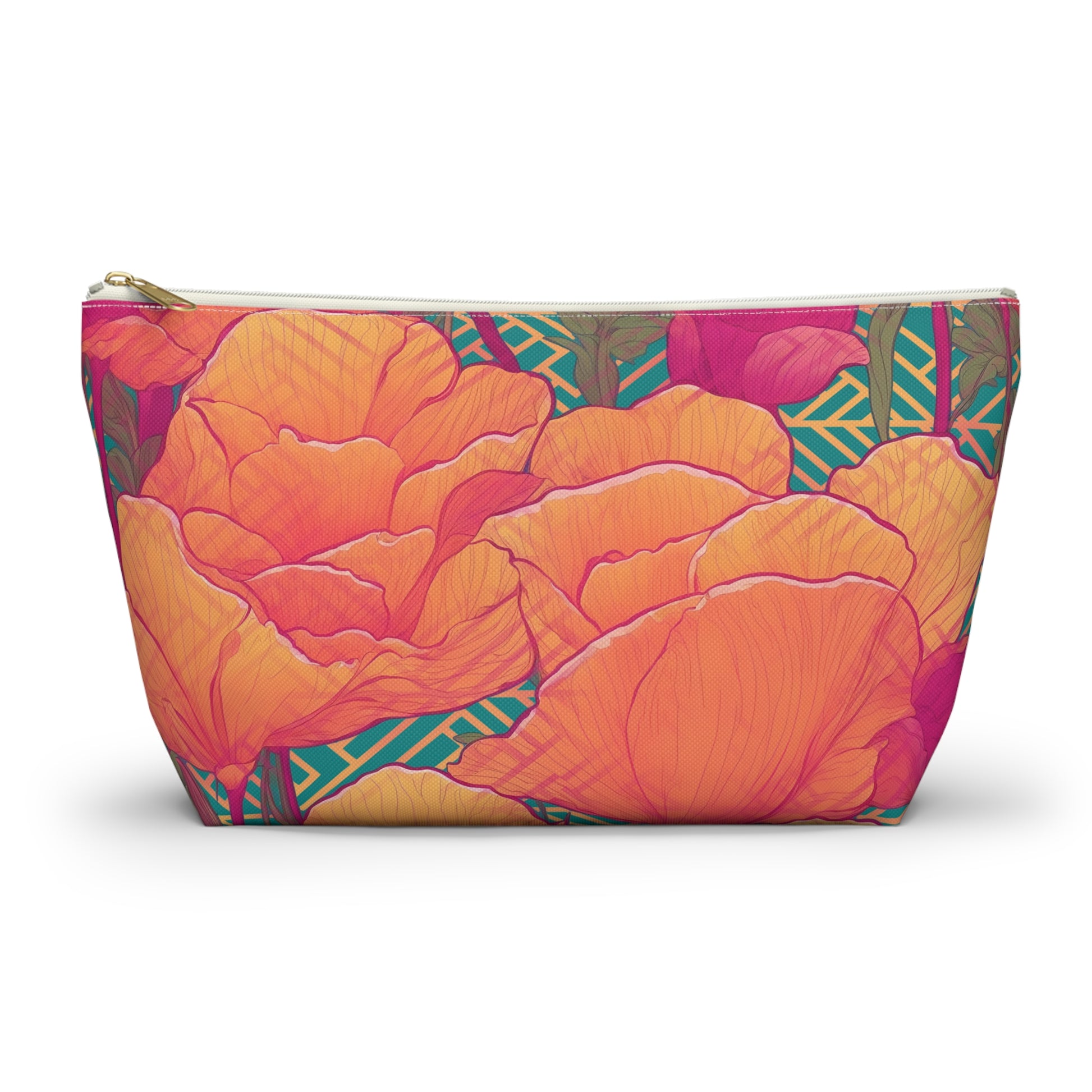 Golden Poppy Matrix T-Bottom Makeup Bag