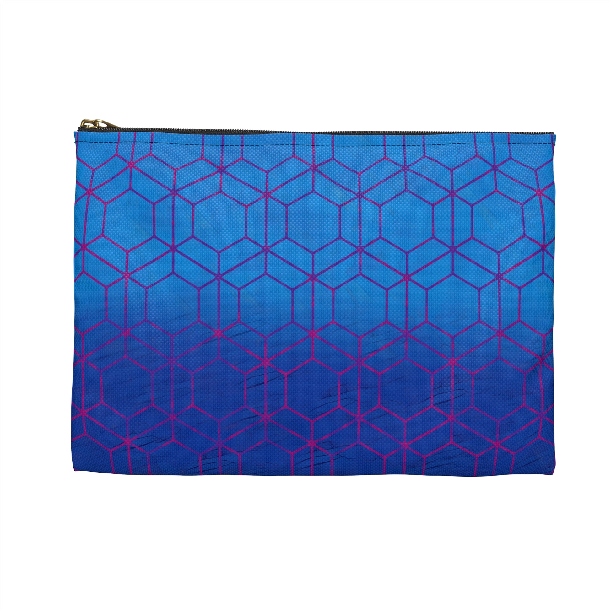 Floral Hex Flame Geometric Background Flat Accessory Pouch