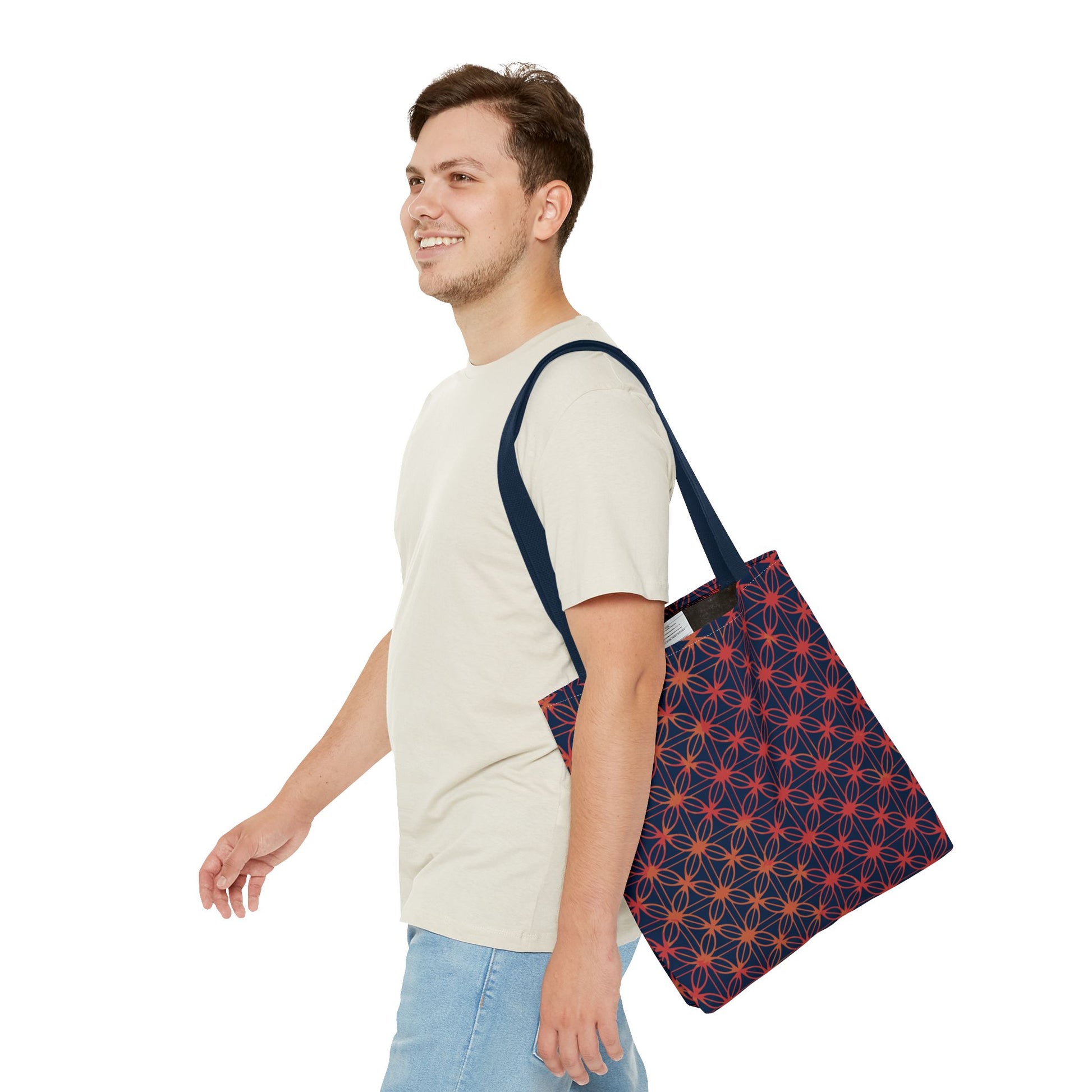 Lily of Life Geometric Background Tote Bag