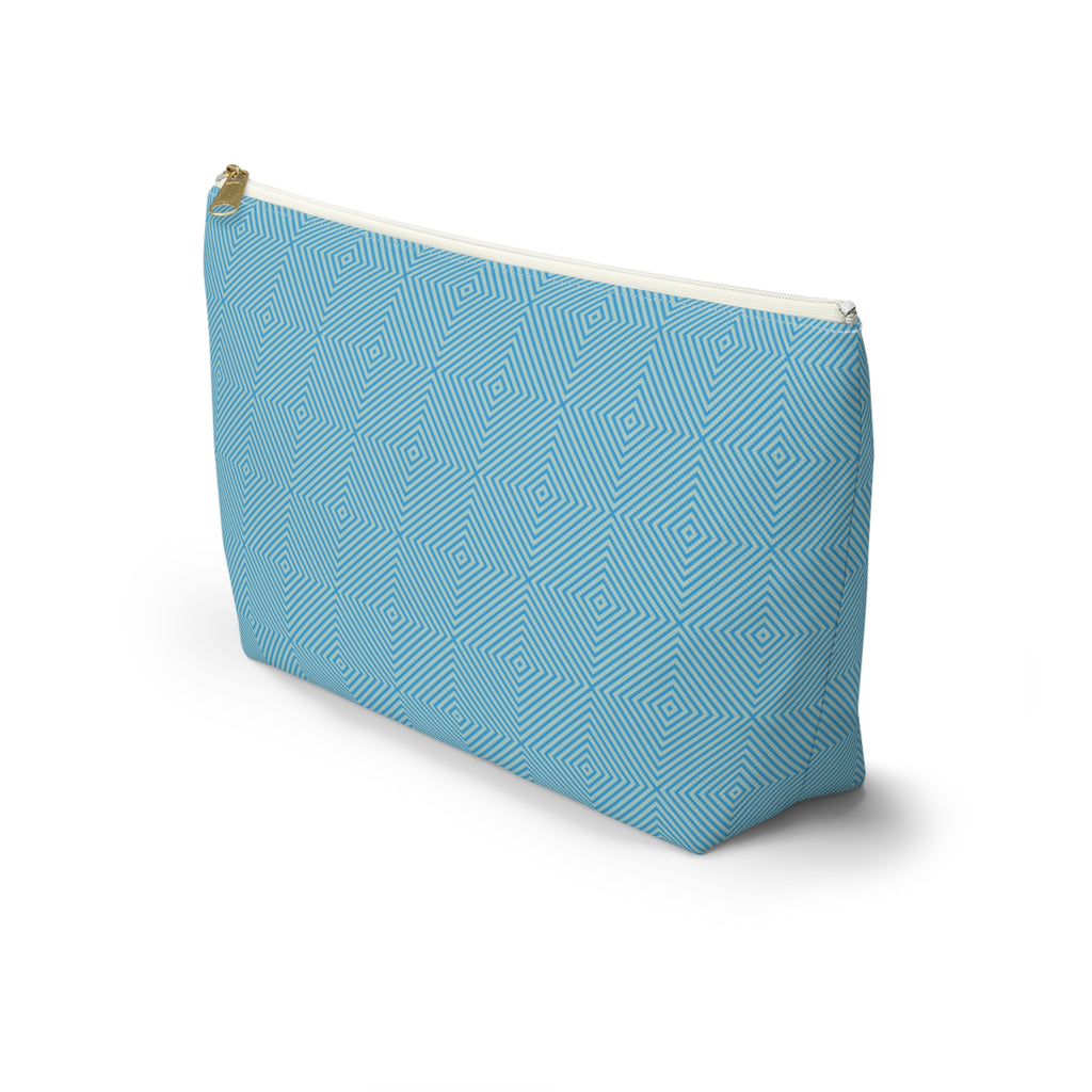 Hypnotic Bloom Geometric Background T-Bottom Makeup Bag