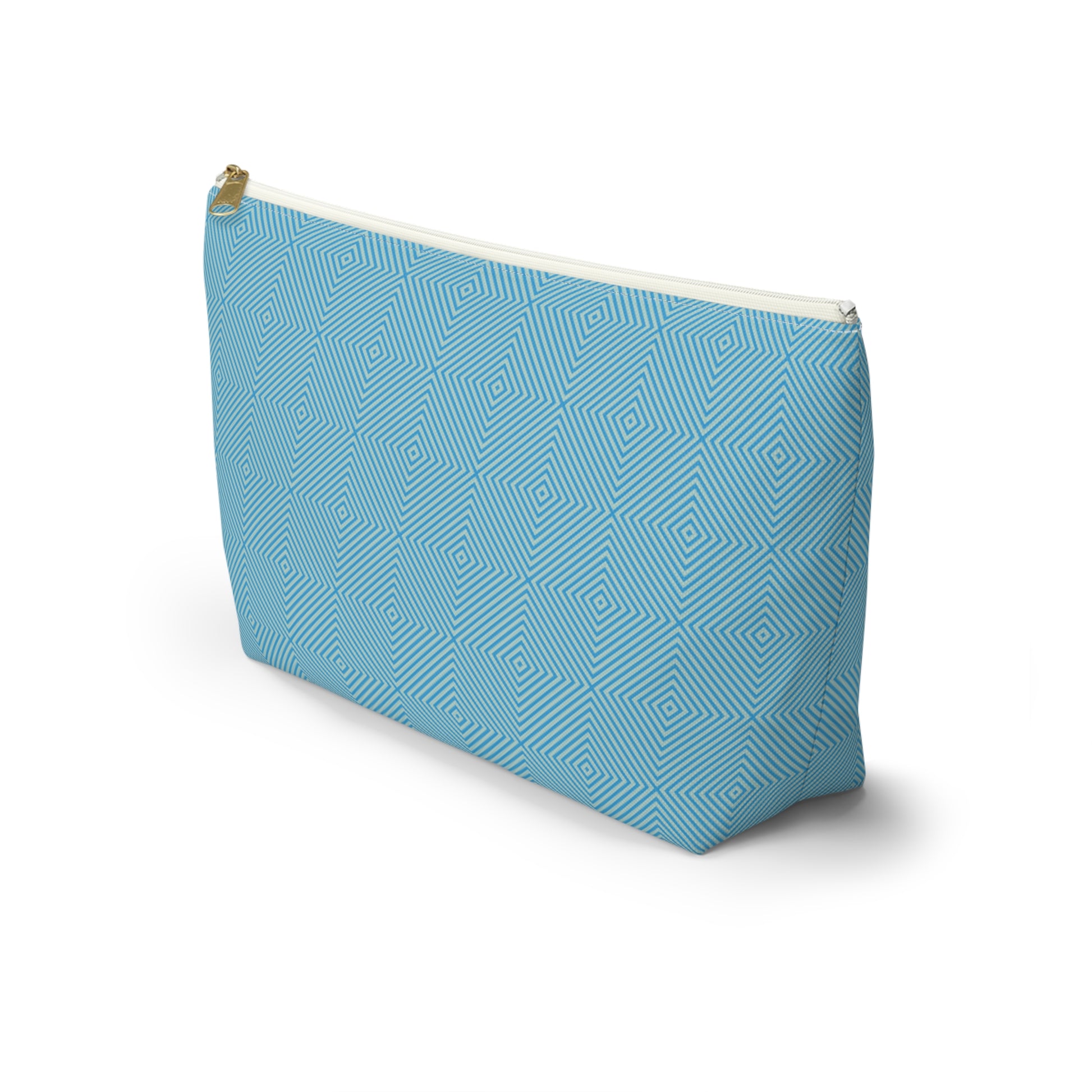 Hypnotic Bloom Geometric Background T-Bottom Makeup Bag