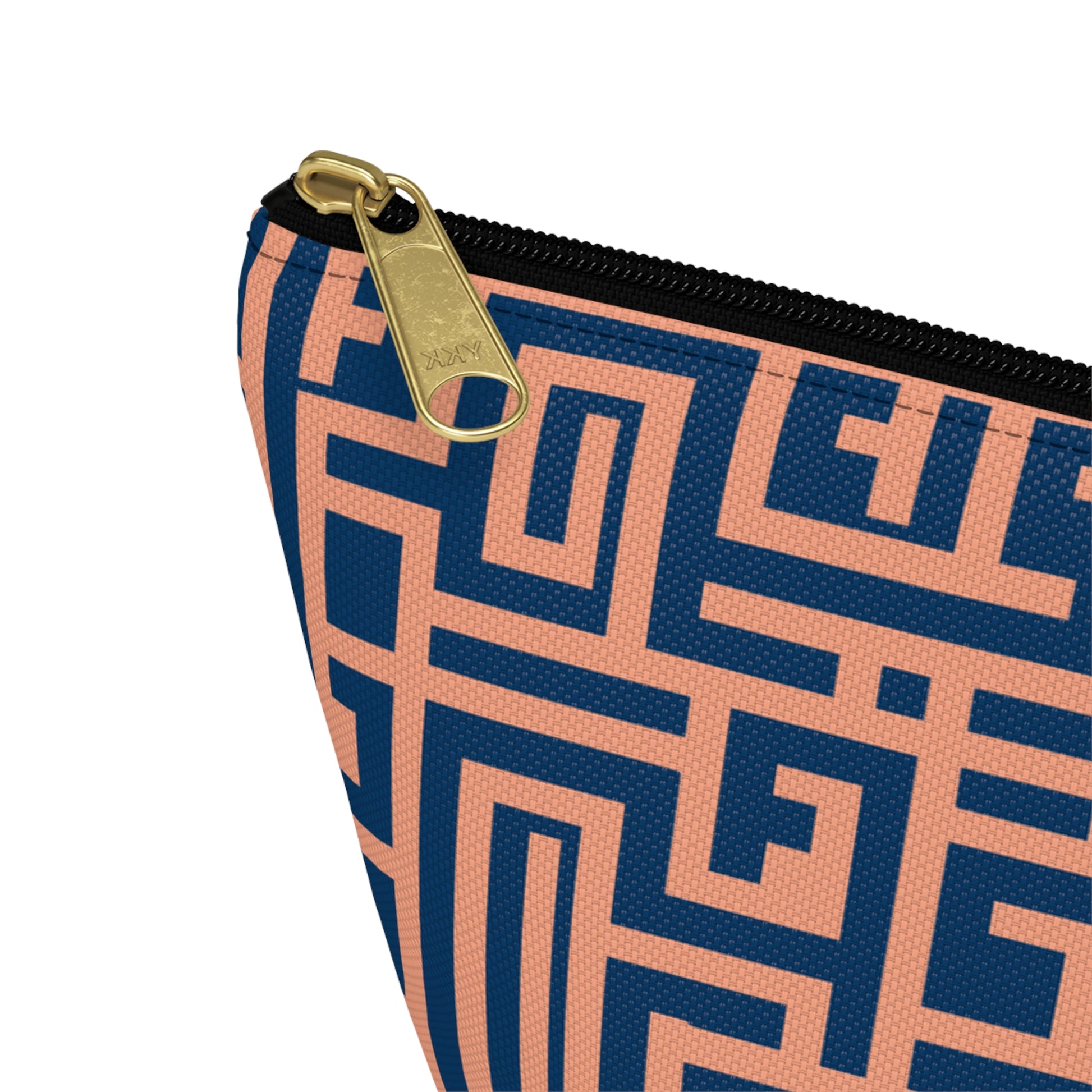 Peony Labyrinth Geometric Background T-bottom Accessory Pouch, Makeup Bag, Travel Organizer, Cute Gift, Essentials Holder, Patterned Clutch