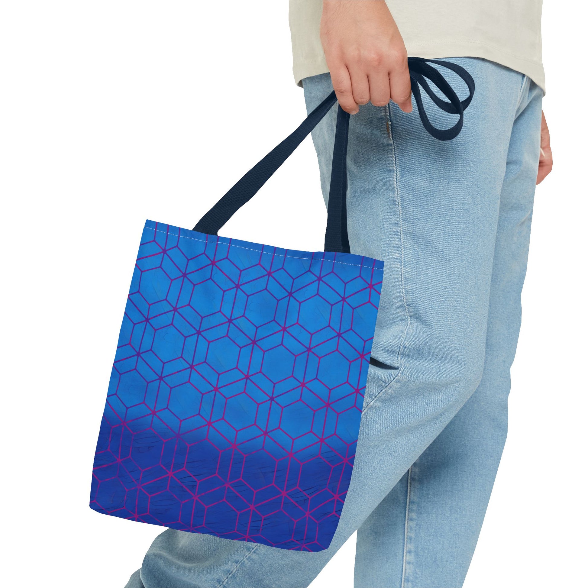 Floral Hex Flame Geometric Background Tote Bag