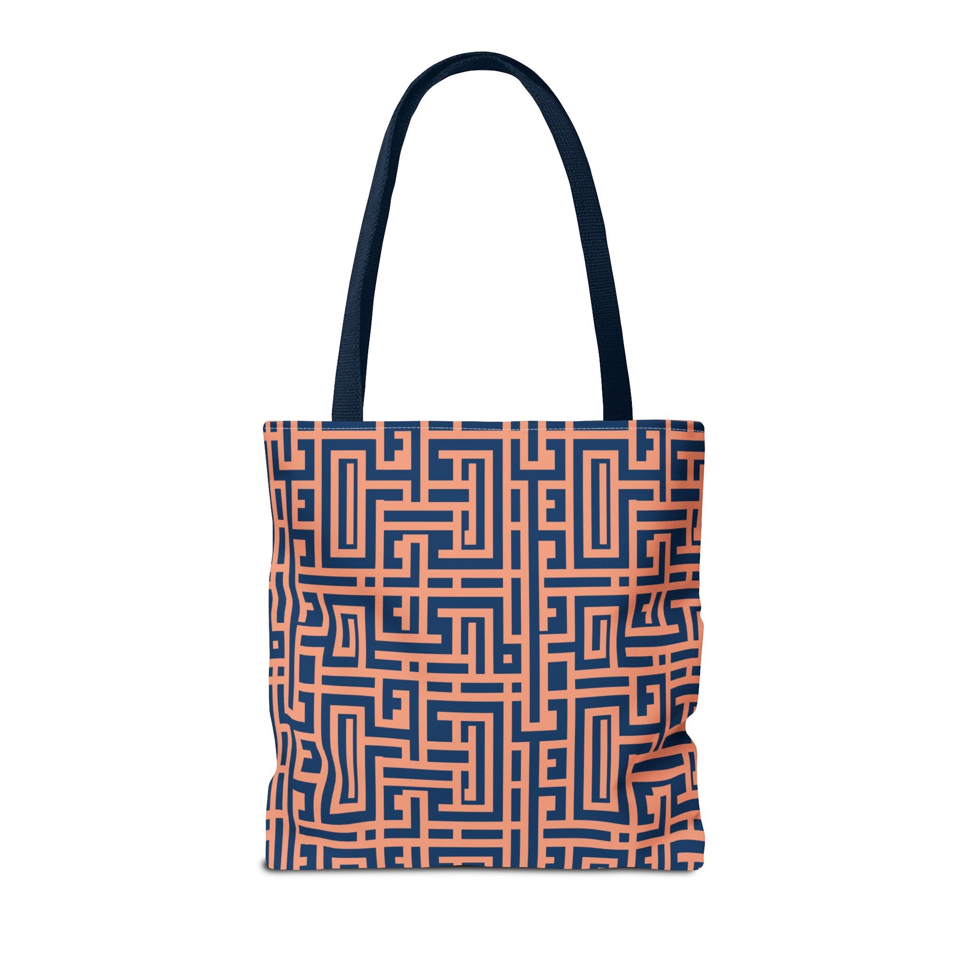 Peony Labyrinth Geometric Background Tote Bag