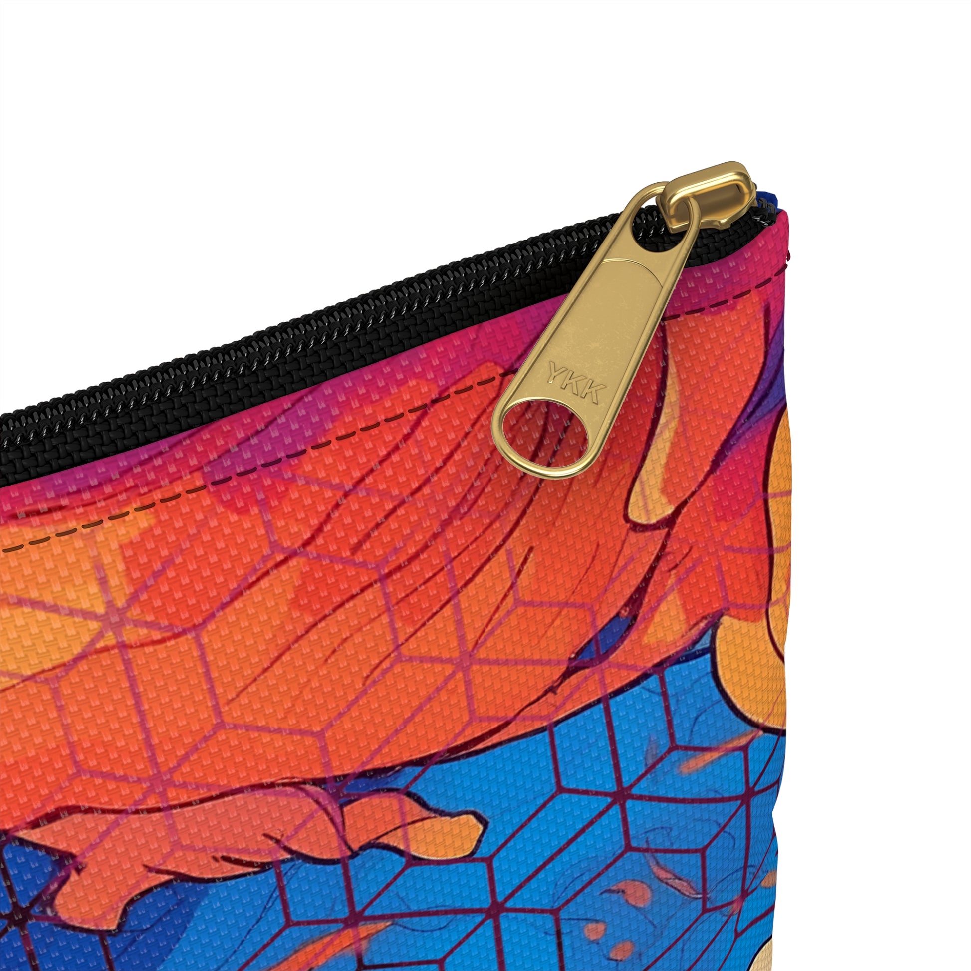 Floral Hex Flame Flat Accessory Pouch