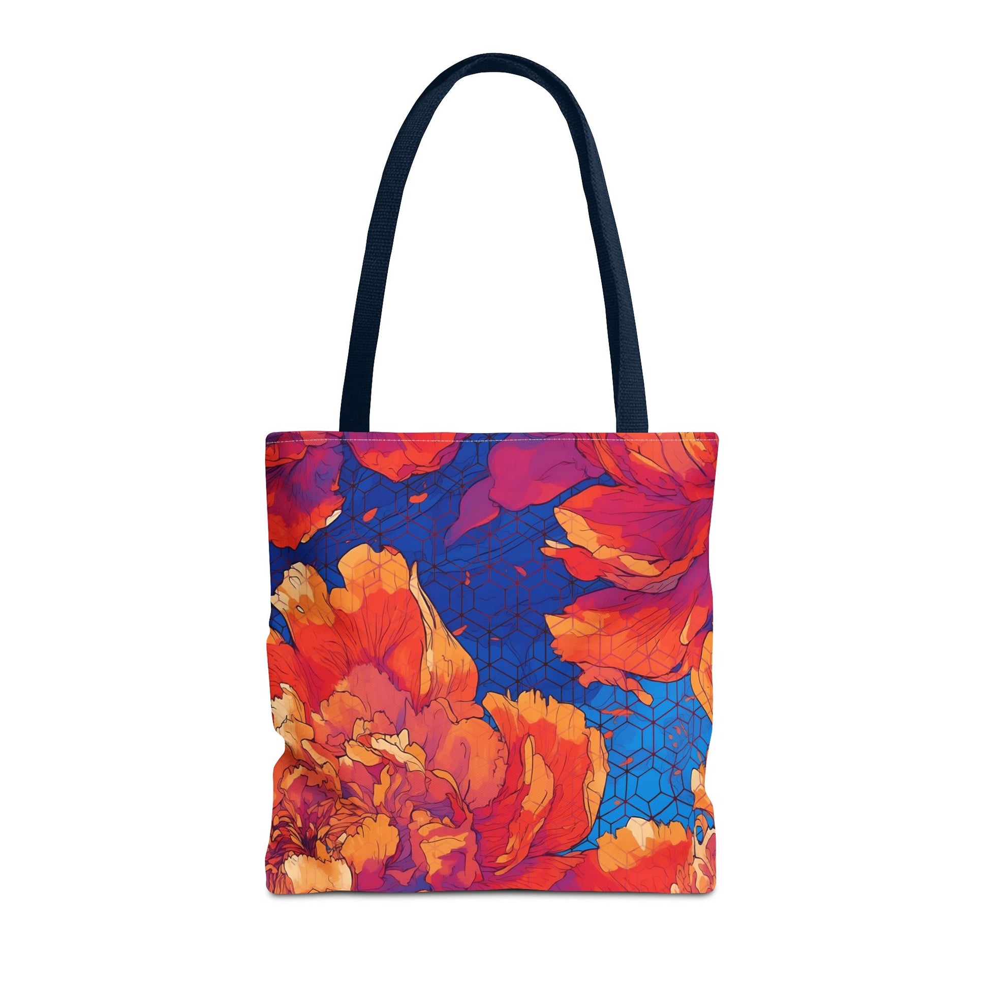 Floral Hex Flame Tote Bag