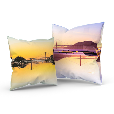 Golden Gate Mirrored 02/03: REVERSIBLE Throw Pillow